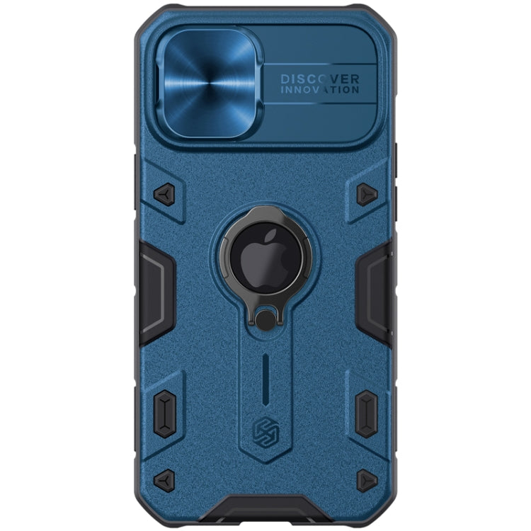 For iPhone 12 Pro Max NILLKIN Shockproof CamShield Armor Protective Case with Invisible Ring Holder(Blue) - HoMEdemic™ 