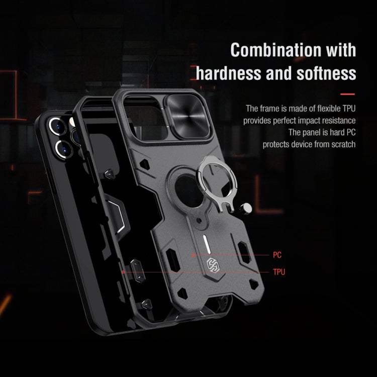 For iPhone 12 Pro Max NILLKIN Shockproof CamShield Armor Protective Case with Invisible Ring Holder(Blue) - HoMEdemic™ 