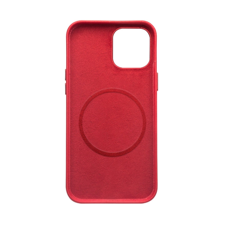 For iPhone 12 Pro Max QIALINO Nappa Leather Shockproof Magsafe Case(Red) - HoMEdemic™ 