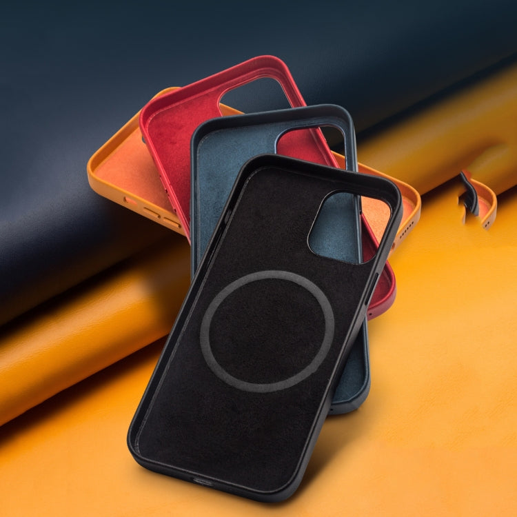 For iPhone 12 Pro Max QIALINO Nappa Leather Shockproof Magsafe Case(Red) - HoMEdemic™ 