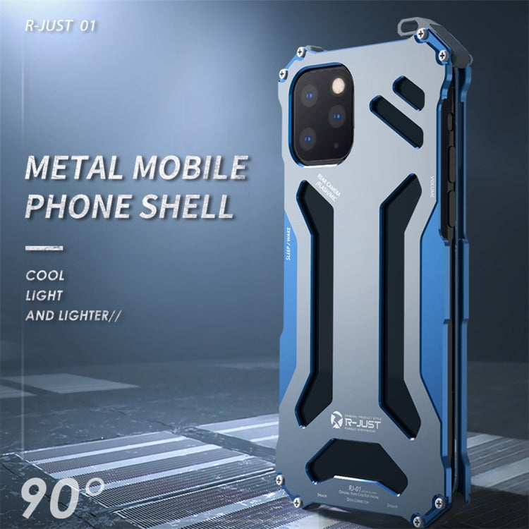 For iPhone 11 Pro R-JUST Shockproof Dustproof Armor Metal Protective Case(Blue) - HoMEdemic™ 