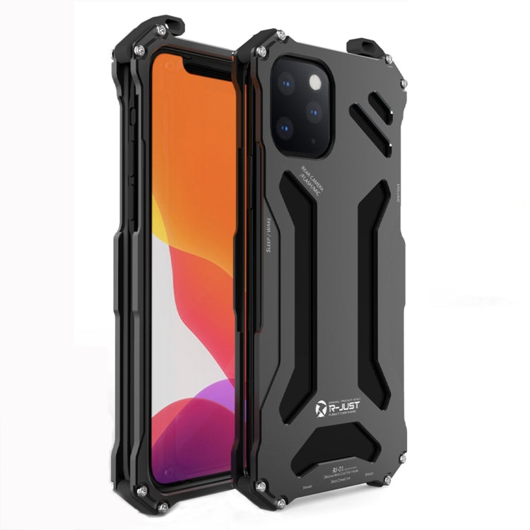 For iPhone 11 R-JUST Shockproof Dustproof Armor Metal Protective Case(Black) - HoMEdemic™ 