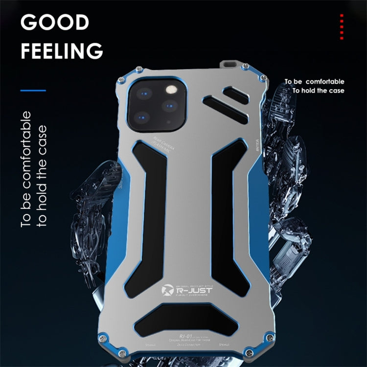 For iPhone 11 R-JUST Shockproof Dustproof Armor Metal Protective Case(Blue) - HoMEdemic™ 