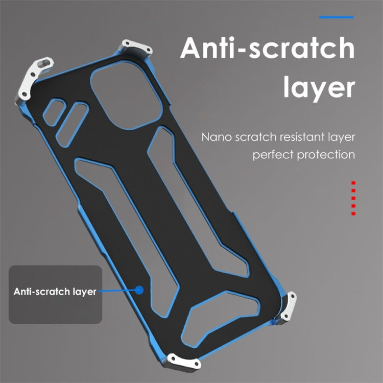 For iPhone 11 R-JUST Shockproof Dustproof Armor Metal Protective Case(Blue) - HoMEdemic™ 