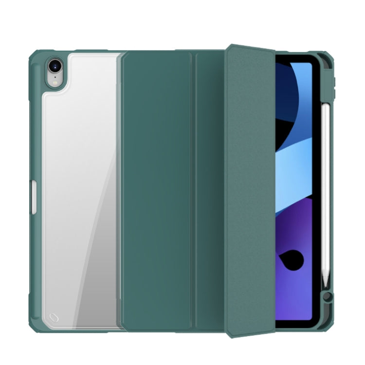 Mutural Pinyue Series PC + TPU Horizontal Flip Leather Case with Holder & Pen Slot & Sleep / Wake-up Function For iPad Air 2022 / 2020 10.9(Dark Green) - HoMEdemic™ 