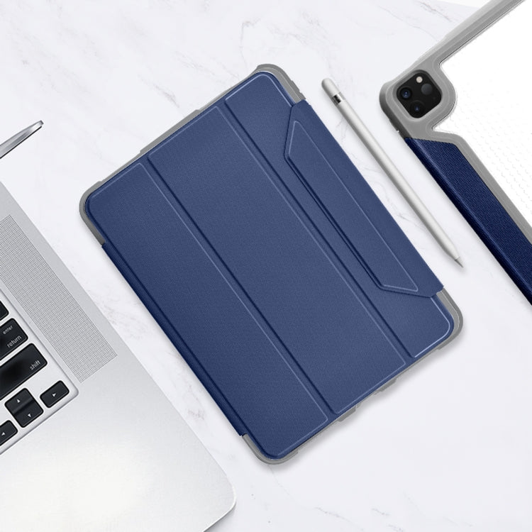 Mutural Yagao Series PC Horizontal Flip Leather Case with Holder & Pen Slot For iPad Air 2022 / 2020 10.9(Blue) - HoMEdemic™ 