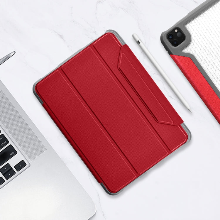 Mutural Yagao Series PC Horizontal Flip Leather Case with Holder & Pen Slot For iPad Air 2022 / 2020 10.9(Red) - HoMEdemic™ 