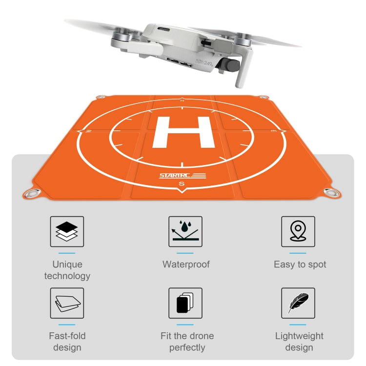 STARTRC 1109143 50cm Portable Drone Universal Foldable Square Parking Apron Landing Pad for DJI FPV / mini 2 / Mavic Air 2 / Air 2S(Orange+Blue) - HoMEdemic™ 