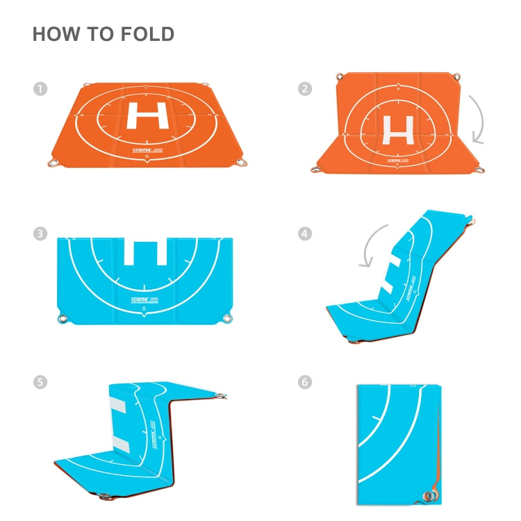 STARTRC 1109143 50cm Portable Drone Universal Foldable Square Parking Apron Landing Pad for DJI FPV / mini 2 / Mavic Air 2 / Air 2S(Orange+Blue) - HoMEdemic™ 