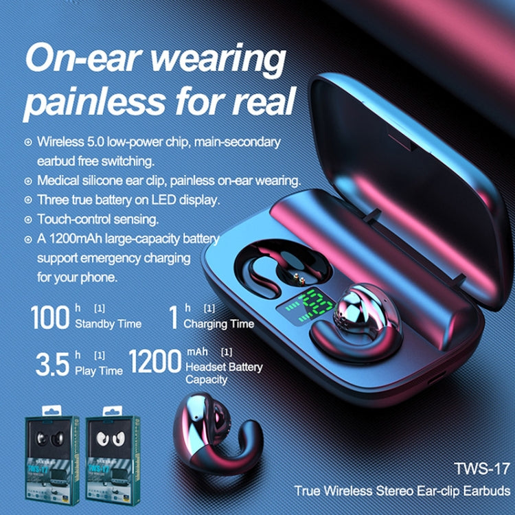 Remax TWS-17 Bluetooth 5.0 Ear Clip Style True Wireless Stereo Bluetooth Earphone(White) - HoMEdemic™ 