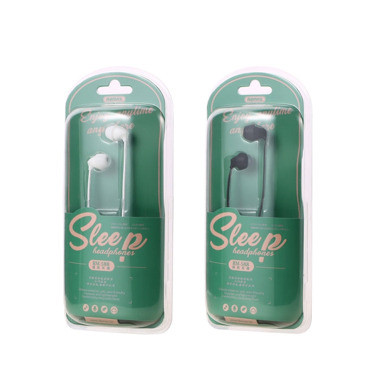 REMAX RM-588 In-Ear Stereo Sleep Earphone with Wire Control & MIC & Support Hands-free(White) - HoMEdemic™ 