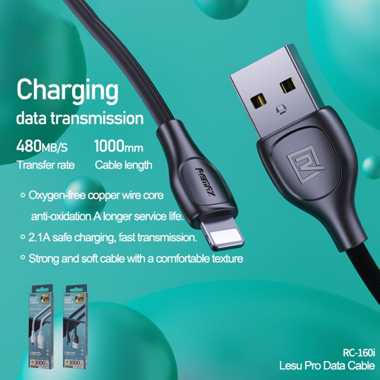 Remax RC-160i 2.1A 8 Pin Lesu Pro Series Charging Data Cable, Length: 1m(White) - HoMEdemic™ 