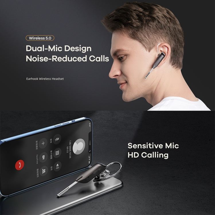 Remax RB-T38 Bluetooth 5.0 Wireless Metal Noise Reduction Bluetooth Earphone(Black) - HoMEdemic™ 