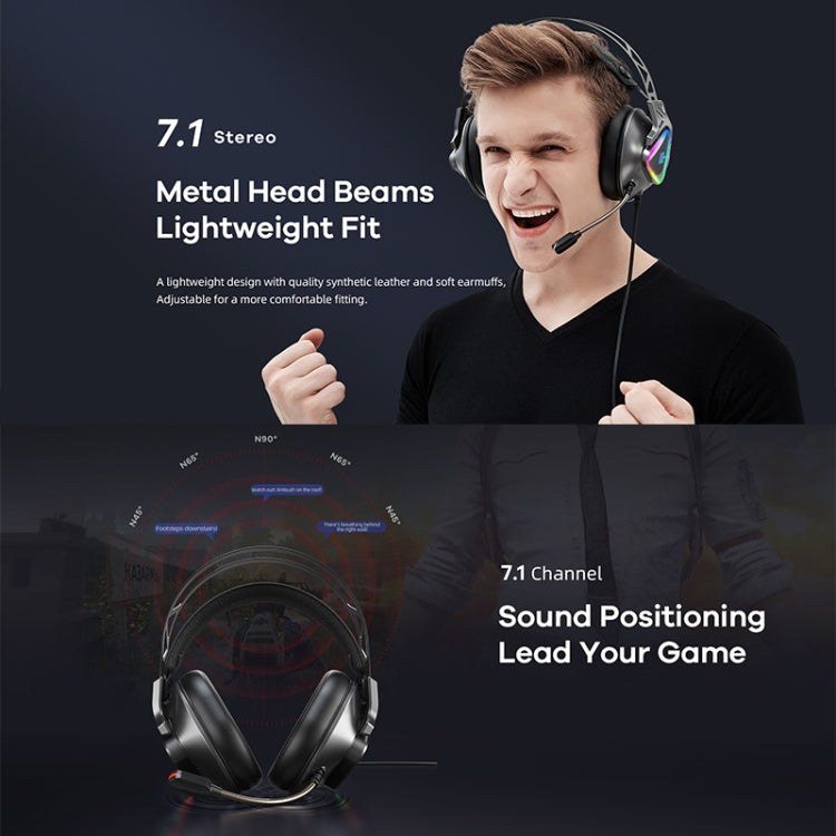 Remax RM-810 Wargod Series Intelligent Noise Reduction Gaming Headphone with Mic(Grey) - HoMEdemic™ 