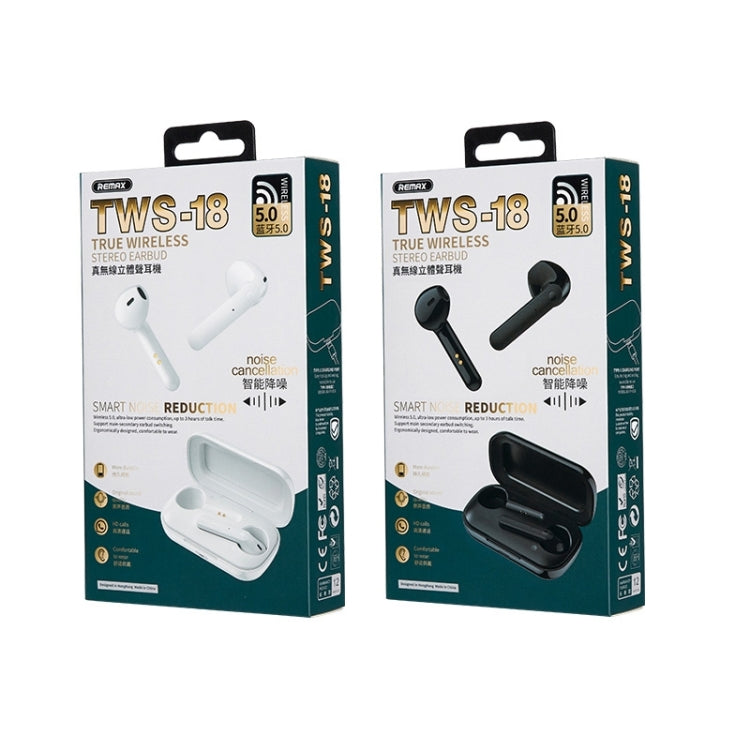 Remax TWS-18 Bluetooth 5.0 True Wireless Stereo Bluetooth Earphone(White) - HoMEdemic™ 