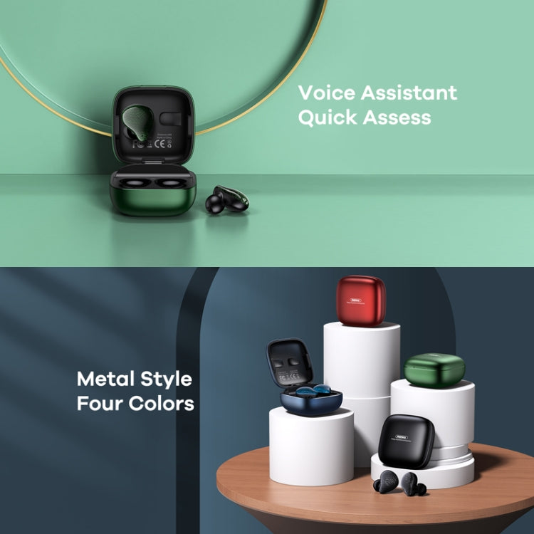 Remax TWS-33 Bluetooth 5.0 True Wireless Stereo Music Bluetooth Earphone(Green) - HoMEdemic™ 