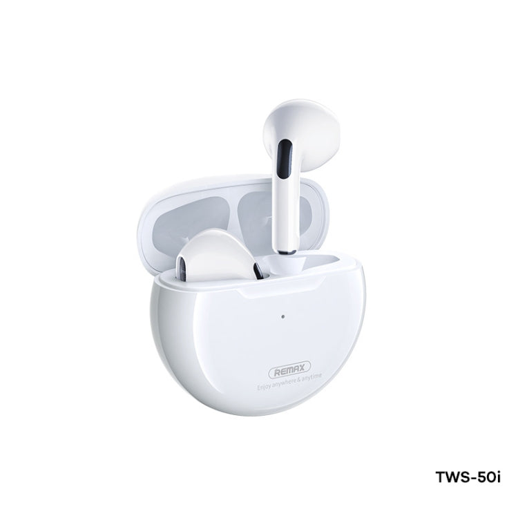 Remax TWS-50i Bluetooth 5.1 True Wireless Stereo Music Bluetooth Earphone(White) - HoMEdemic™ 