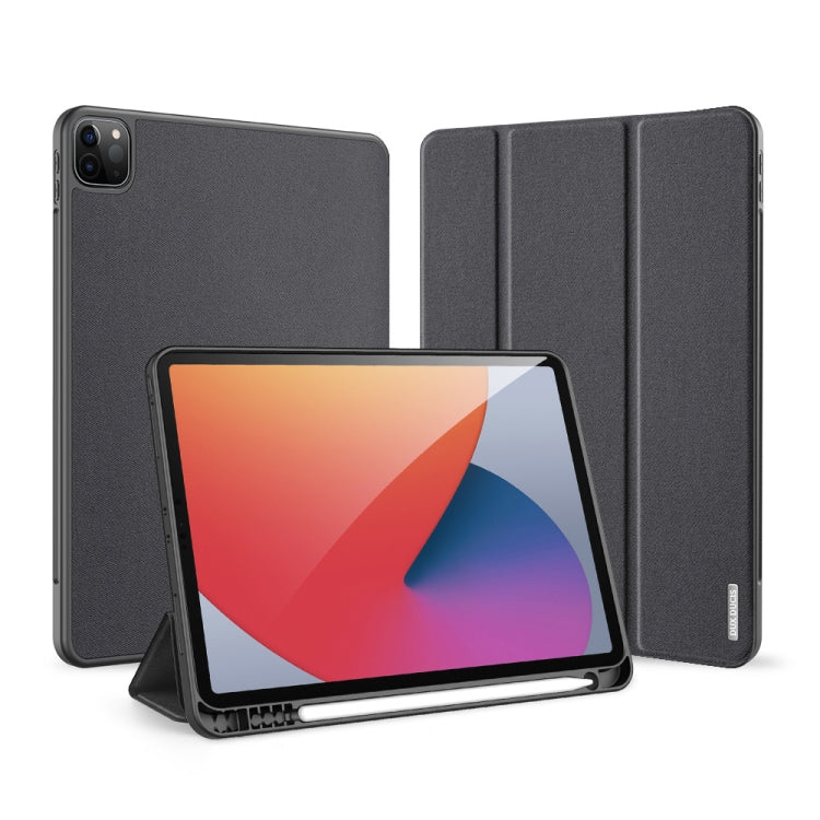For iPad Pro 11 2022 / 2021 / 2020 DUX DUCIS Domo Series Horizontal Flip Magnetic TPU + PU Leather Tablet Case with Three-folding Holder & Pen Slot & Sleep / Wake-up Function(Black) - HoMEdemic™ 