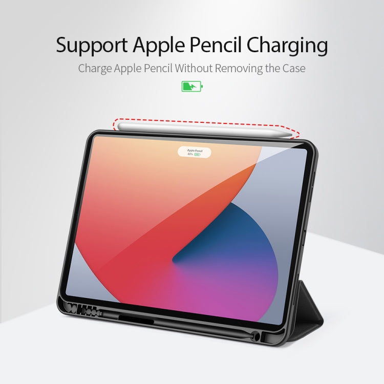 For iPad Pro 11 2022 / 2021 / 2020 DUX DUCIS Domo Series Horizontal Flip Magnetic TPU + PU Leather Tablet Case with Three-folding Holder & Pen Slot & Sleep / Wake-up Function(Black) - HoMEdemic™ 