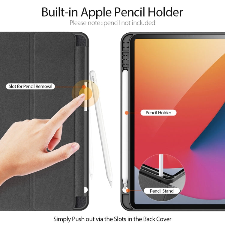 For iPad Pro 11 2022 / 2021 / 2020 DUX DUCIS Domo Series Horizontal Flip Magnetic TPU + PU Leather Tablet Case with Three-folding Holder & Pen Slot & Sleep / Wake-up Function(Black) - HoMEdemic™ 