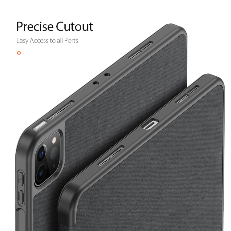 For iPad Pro 11 2022 / 2021 / 2020 DUX DUCIS Domo Series Horizontal Flip Magnetic TPU + PU Leather Tablet Case with Three-folding Holder & Pen Slot & Sleep / Wake-up Function(Black) - HoMEdemic™ 