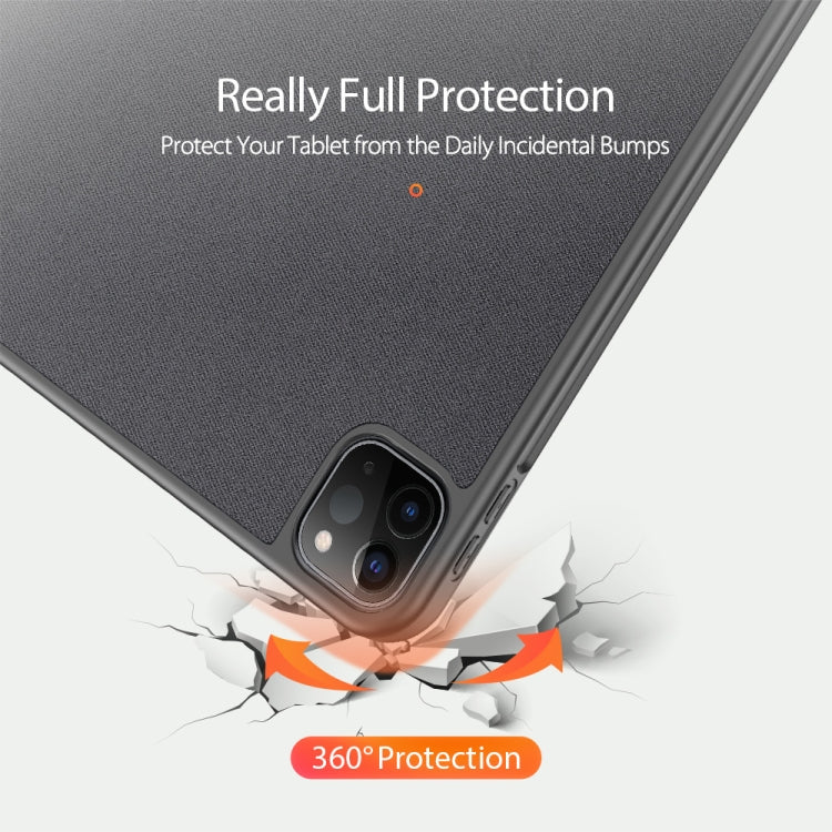For iPad Pro 11 2022 / 2021 / 2020 DUX DUCIS Domo Series Horizontal Flip Magnetic TPU + PU Leather Tablet Case with Three-folding Holder & Pen Slot & Sleep / Wake-up Function(Black) - HoMEdemic™ 