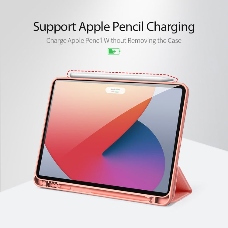For iPad Pro 11 2022 / 2021 / 2020 DUX DUCIS Domo Series Horizontal Flip Magnetic TPU + PU Leather Tablet Case with Three-folding Holder & Pen Slot & Sleep / Wake-up Function(Pink) - HoMEdemic™ 