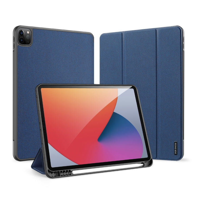 For iPad Pro 11 2022 / 2021 / 2020 DUX DUCIS Domo Series Horizontal Flip Magnetic TPU + PU Leather Tablet Case with Three-folding Holder & Pen Slot & Sleep / Wake-up Function(Blue) - HoMEdemic™ 
