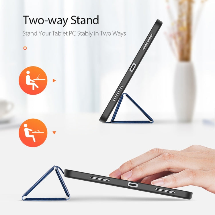 For iPad Pro 11 2022 / 2021 / 2020 DUX DUCIS Domo Series Horizontal Flip Magnetic TPU + PU Leather Tablet Case with Three-folding Holder & Pen Slot & Sleep / Wake-up Function(Blue) - HoMEdemic™ 