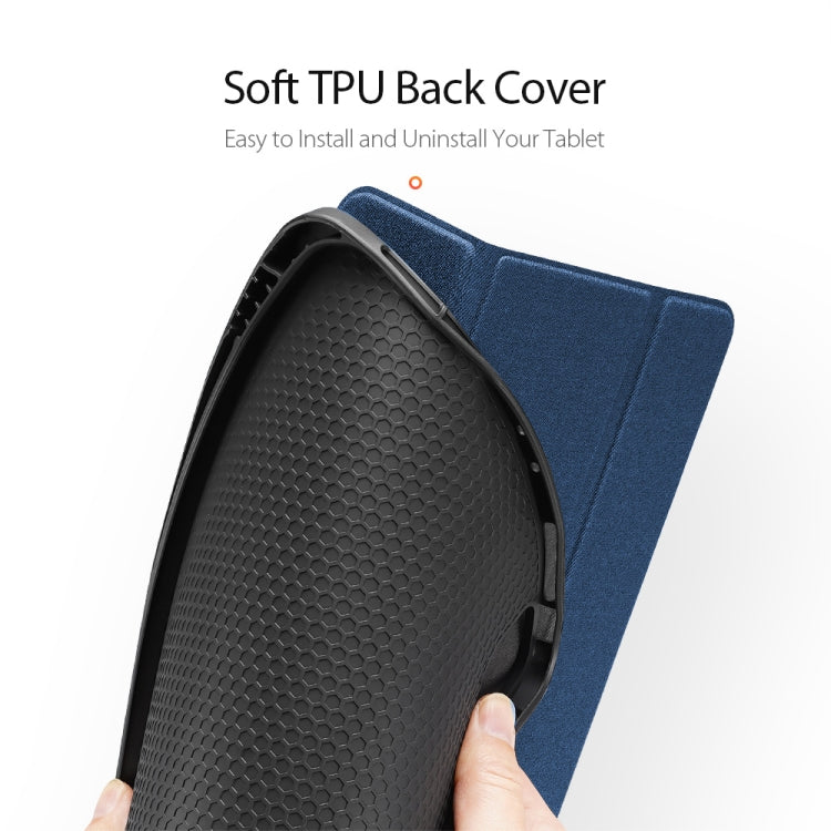 For iPad Pro 11 2022 / 2021 / 2020 DUX DUCIS Domo Series Horizontal Flip Magnetic TPU + PU Leather Tablet Case with Three-folding Holder & Pen Slot & Sleep / Wake-up Function(Blue) - HoMEdemic™ 