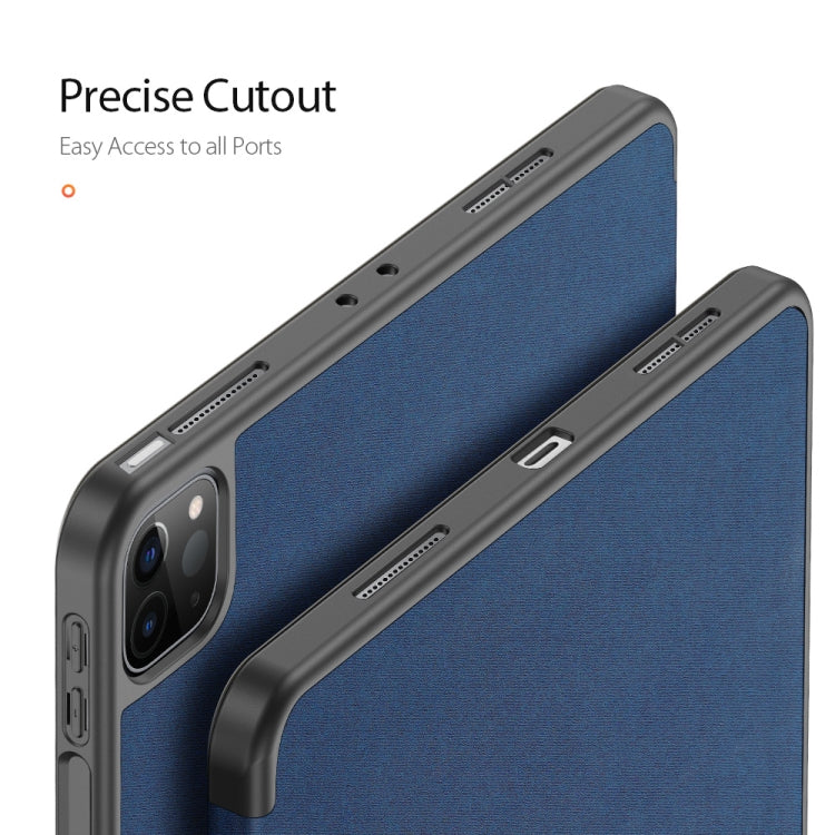 For iPad Pro 11 2022 / 2021 / 2020 DUX DUCIS Domo Series Horizontal Flip Magnetic TPU + PU Leather Tablet Case with Three-folding Holder & Pen Slot & Sleep / Wake-up Function(Blue) - HoMEdemic™ 