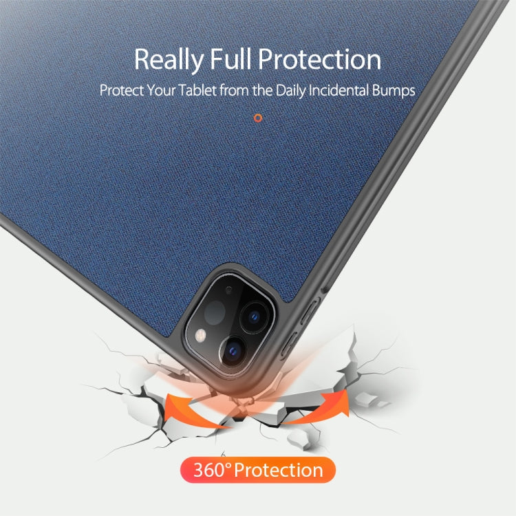 For iPad Pro 11 2022 / 2021 / 2020 DUX DUCIS Domo Series Horizontal Flip Magnetic TPU + PU Leather Tablet Case with Three-folding Holder & Pen Slot & Sleep / Wake-up Function(Blue) - HoMEdemic™ 