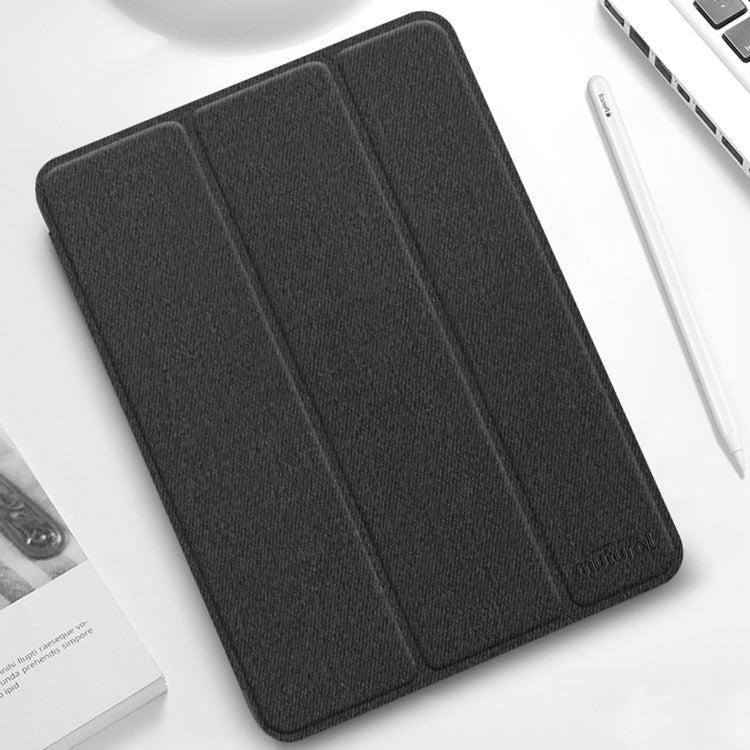 For iPad Pro 11 2022 / 2021 / 2020 Mutural YASHI Series TPU + PU Cloth Pattern Texture Horizontal Flip Leather Tablet Case with Three-folding Holder & Pen Slot & Wake-up / Sleep Function(Black) - HoMEdemic™ 