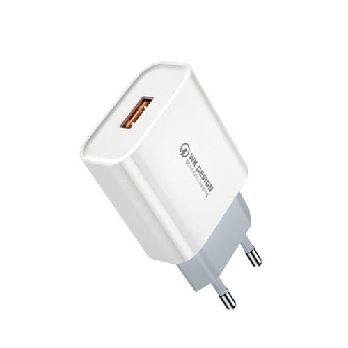 WK WP-U57 Max 18W Maxspeed QC3.0 Fast Charger +  USB to Micro USB Data Cable, Plug Type:EU Plug - HoMEdemic™ 