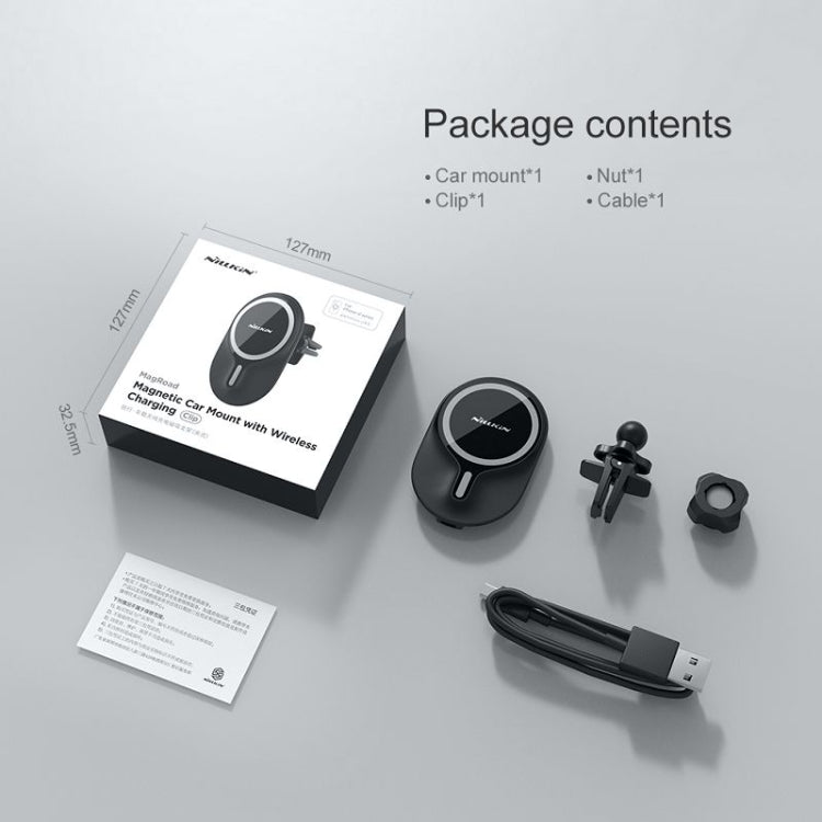 NILLKIN MagRoad Magnetic Car Holder with Wireless Charging - HoMEdemic™ 