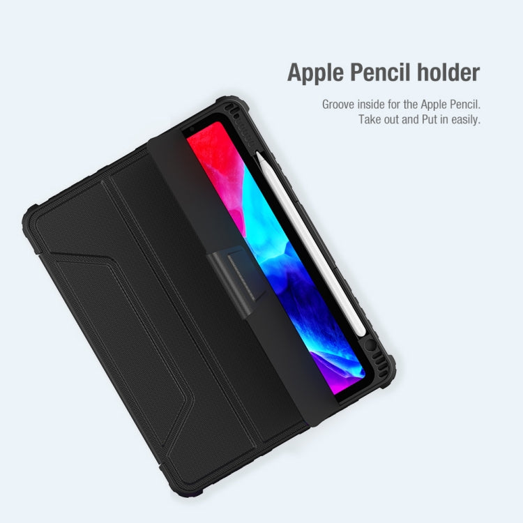 NILLKIN Armoured Pro Flip Cover Leather Case With Stand & Pen Slot & Sleep Function For iPad Air 2022 / 2020 10.9 / Air 4 / Pro 11 inch (2020) - HoMEdemic™ 