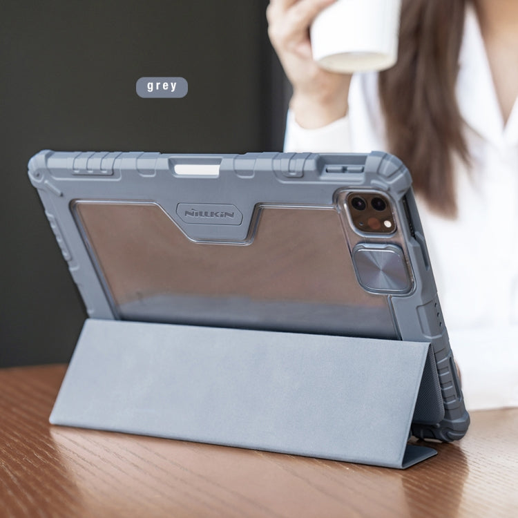 NILLKIN Armoured Pro Flip Cover Leather Case With Stand & Pen Slot & Sleep Function For iPad Air 2022 / 2020 10.9 / Air 4 / Pro 11 inch (2020) - HoMEdemic™ 
