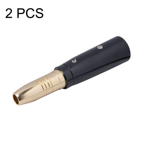 2 PCS LZ1164G Gilded 6.35mm Female to XRL Male Audio Adapter Microphone Stereo Speaker Connector - HoMEdemic™ 