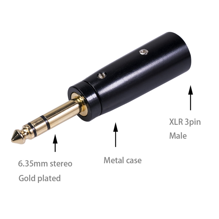 LZ1166G 6.35mm Stereo Male to XRL Male Audio Adapter Microphone Stereo Speaker Connector, LZ1166G - HoMEdemic™ 