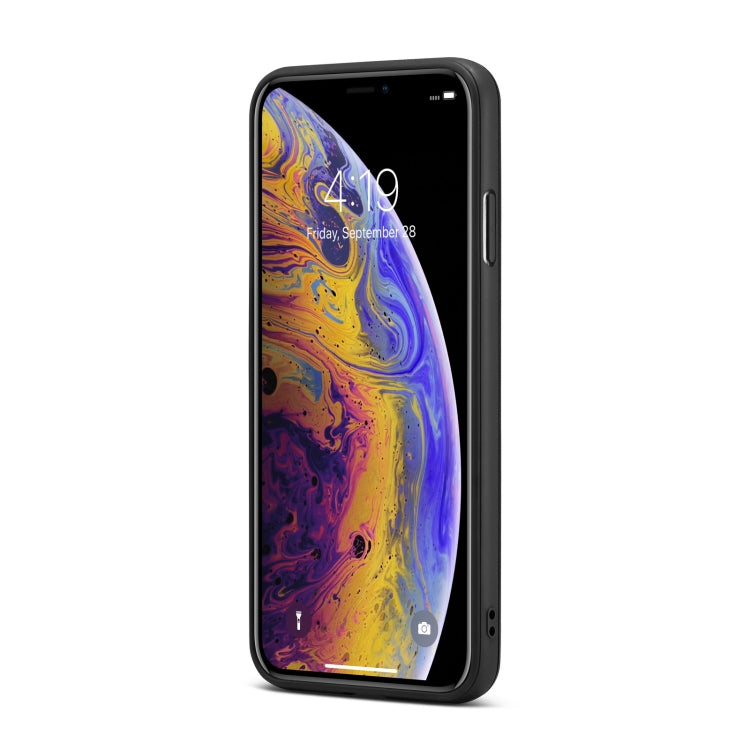 For iPhone XS Max Fierre Shann Leather Texture Phone Back Cover Case(Lychee Black) - HoMEdemic™ 