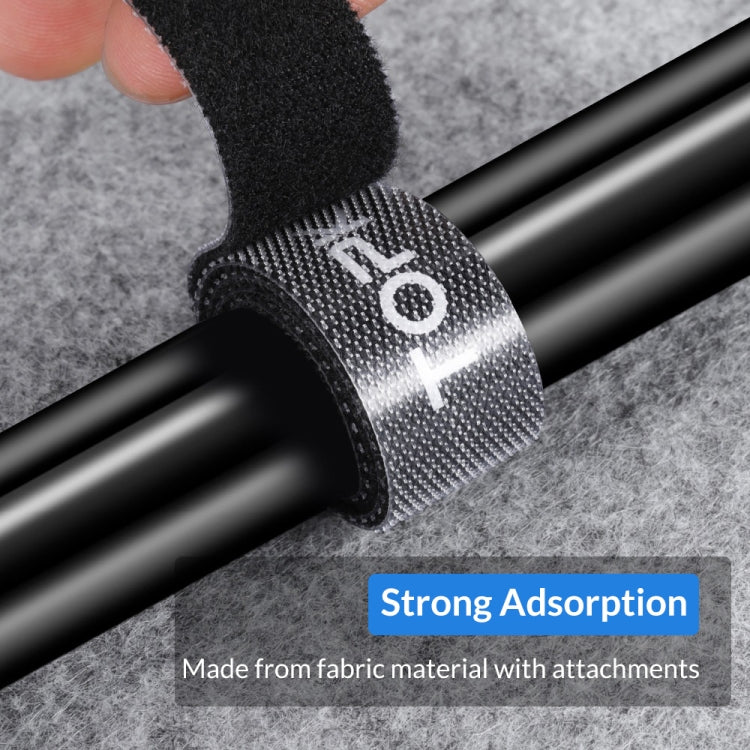 4 PCS TOPK Reusable & Dividable Nylon Tie-wraps Hook and Loop Fastener Cable Ties, Length:1m - HoMEdemic™ 
