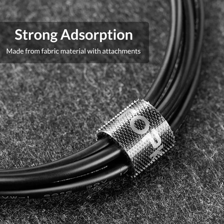 4 PCS TOPK Reusable & Dividable Nylon Tie-wraps Hook and Loop Fastener Cable Ties, Length:3m - HoMEdemic™ 