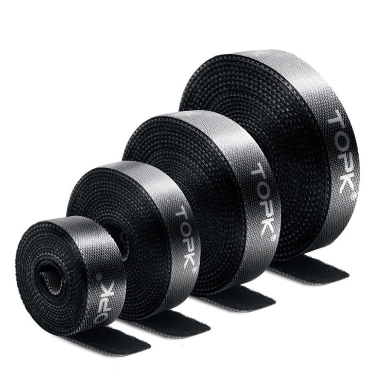 4 PCS TOPK Reusable & Dividable Nylon Tie-wraps Hook and Loop Fastener Cable Ties, Length:5m - HoMEdemic™ 