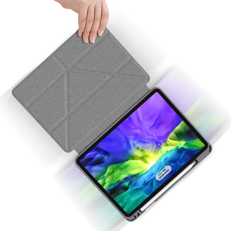 For iPad Pro 11 2022 / 2021 / 2020 MMutural Multi-fold Smart Leather Tablet Case(Dark Green) - HoMEdemic™ 