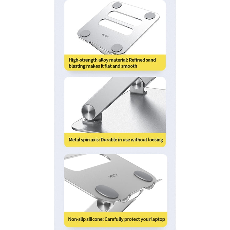 ROCK RPH0972 Aluminum Alloy Liftable Laptop Cooling Bracket(Silver) - HoMEdemic™ 
