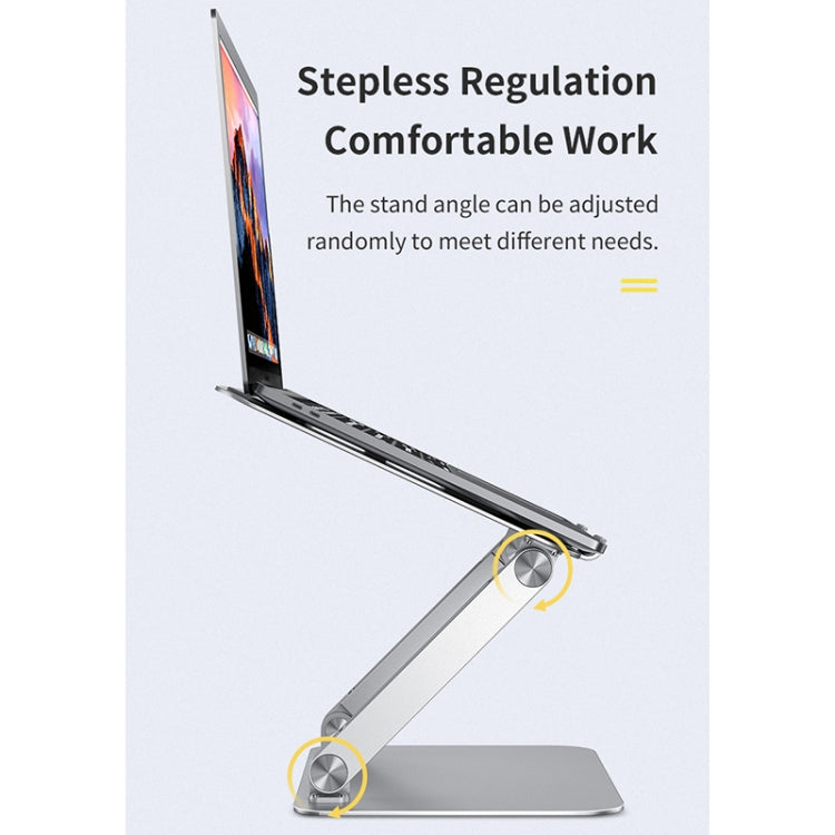 ROCK RPH0972 Aluminum Alloy Liftable Laptop Cooling Bracket(Silver) - HoMEdemic™ 