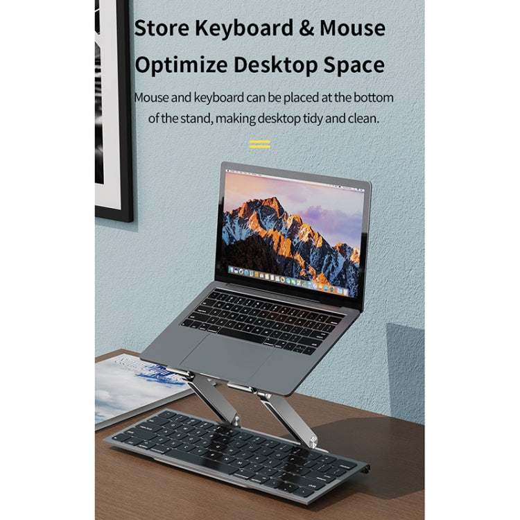 ROCK RPH0972 Aluminum Alloy Liftable Laptop Cooling Bracket(Silver) - HoMEdemic™ 