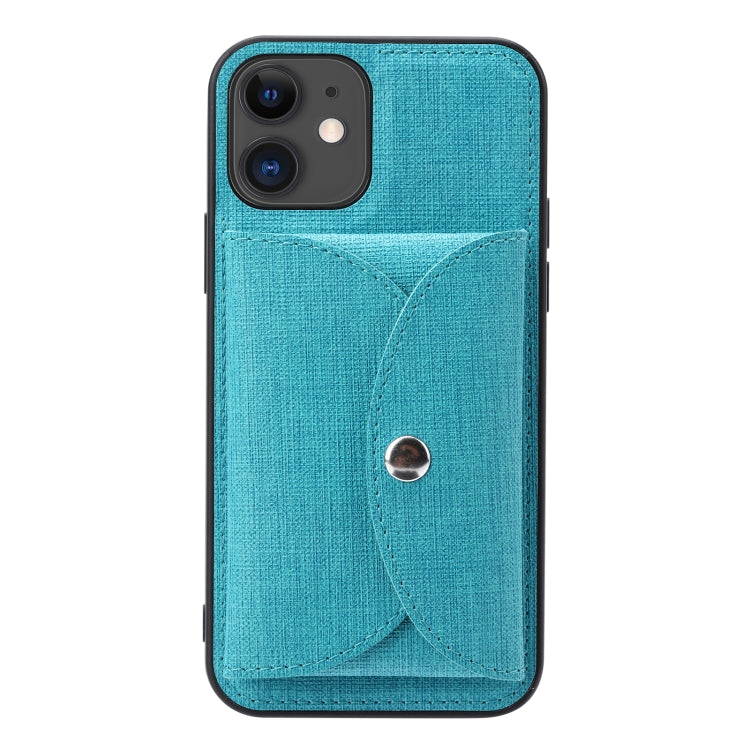 For iPhone 12 Pro ViLi T Series TPU + PU Woven Fabric Magnetic Protective Case with Wallet(Blue) - HoMEdemic™ 