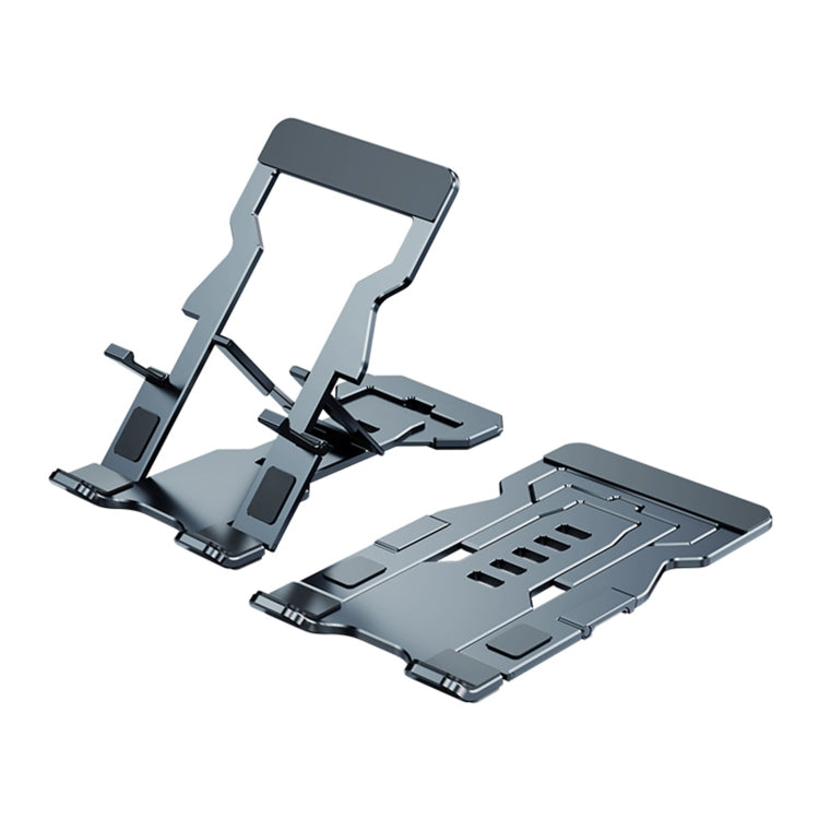 R-JUST HZ06 Universal Foldable Magnetic Flakes Aluminum Alloy Mobile Phones / Tablets Holder(Grey) - HoMEdemic™ 