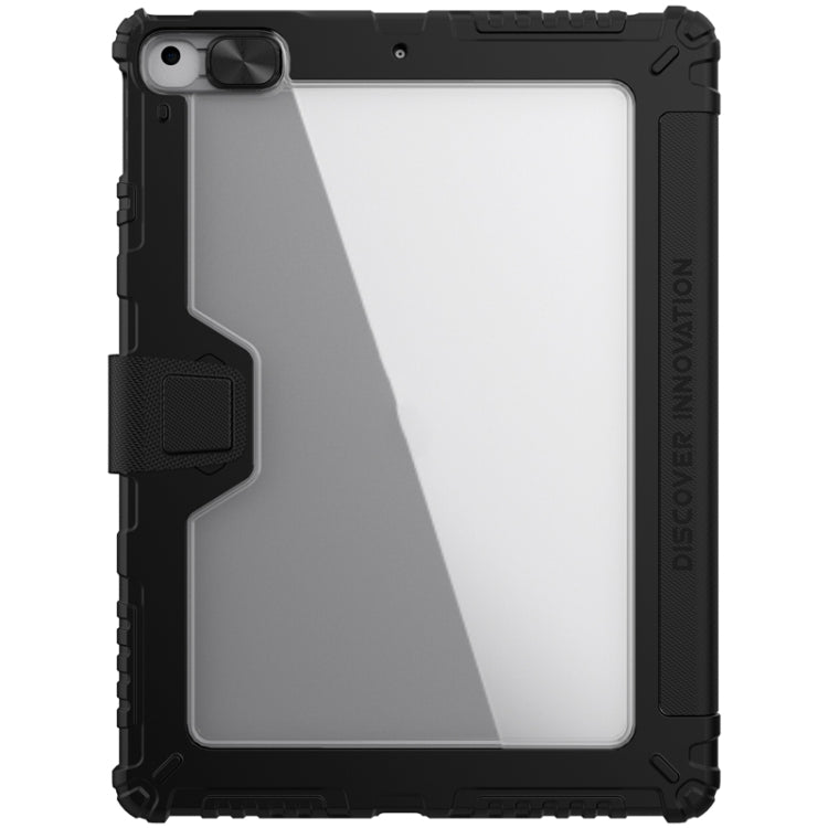 For iPad 10.2 2021 / 2020 / 2019 NILLKIN Bumper Pro Horizontal Flip Leather Case with Pen Slot & Holder & Pen Slot Only Supports iPad Pencil 2nd Generation(Black) - HoMEdemic™ 